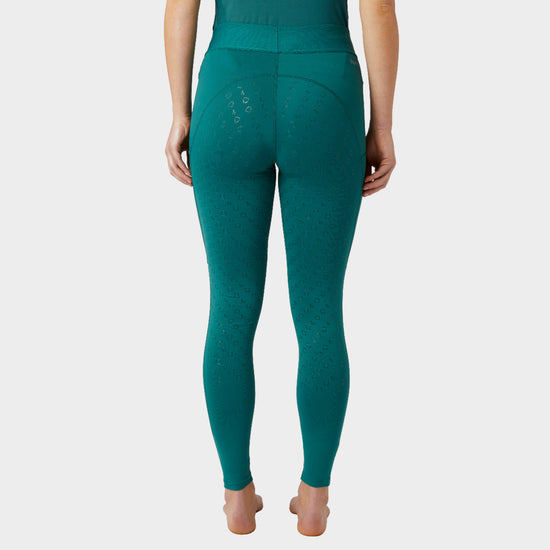 Womens Nadia Full Seat Riding Tights Storm Green