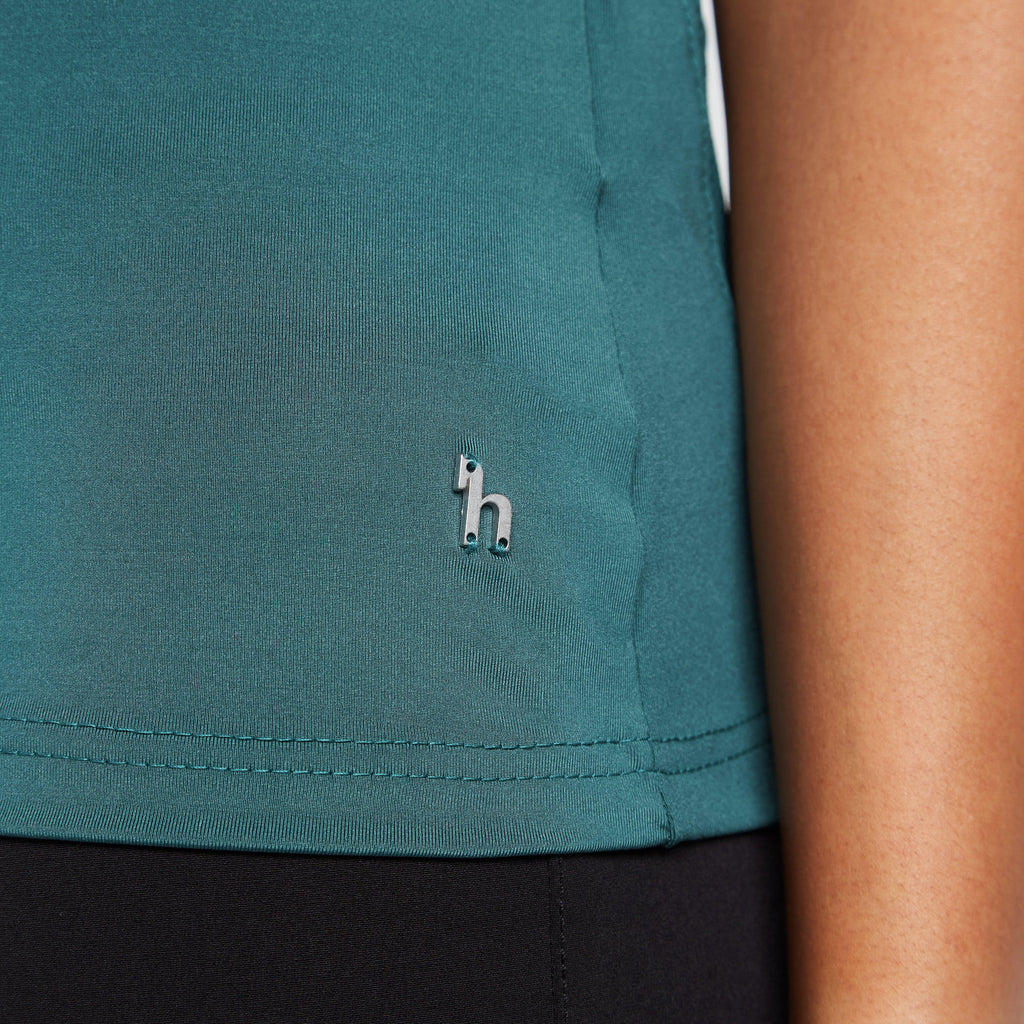 Womens Mia Short Sleeved Training Shirt Storm Green