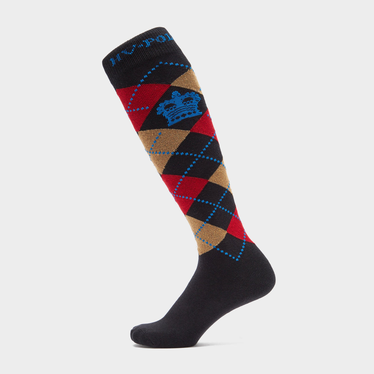 Argyle Socks Black/Red/Gold
