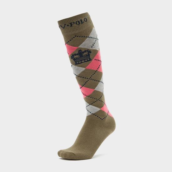 Argyle Socks Oil Green