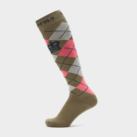 Argyle Socks Oil Green