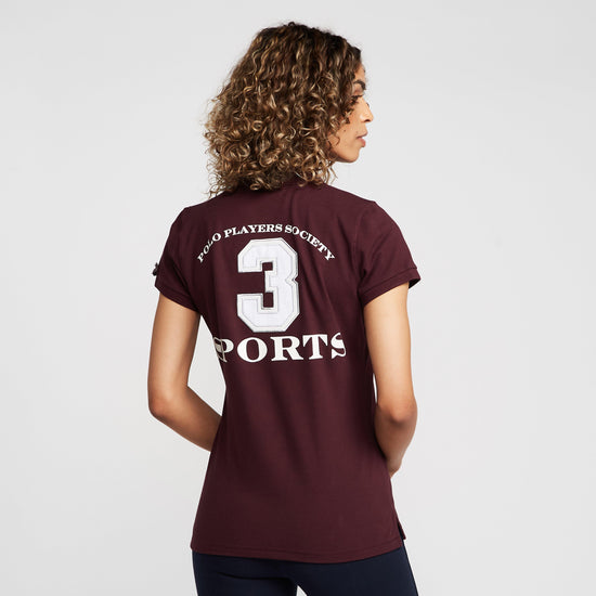 Womens Favouritas EQ Polo Shirt Deep Berry Red