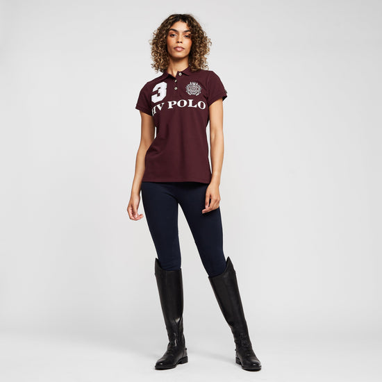 Womens Favouritas EQ Polo Shirt Deep Berry Red