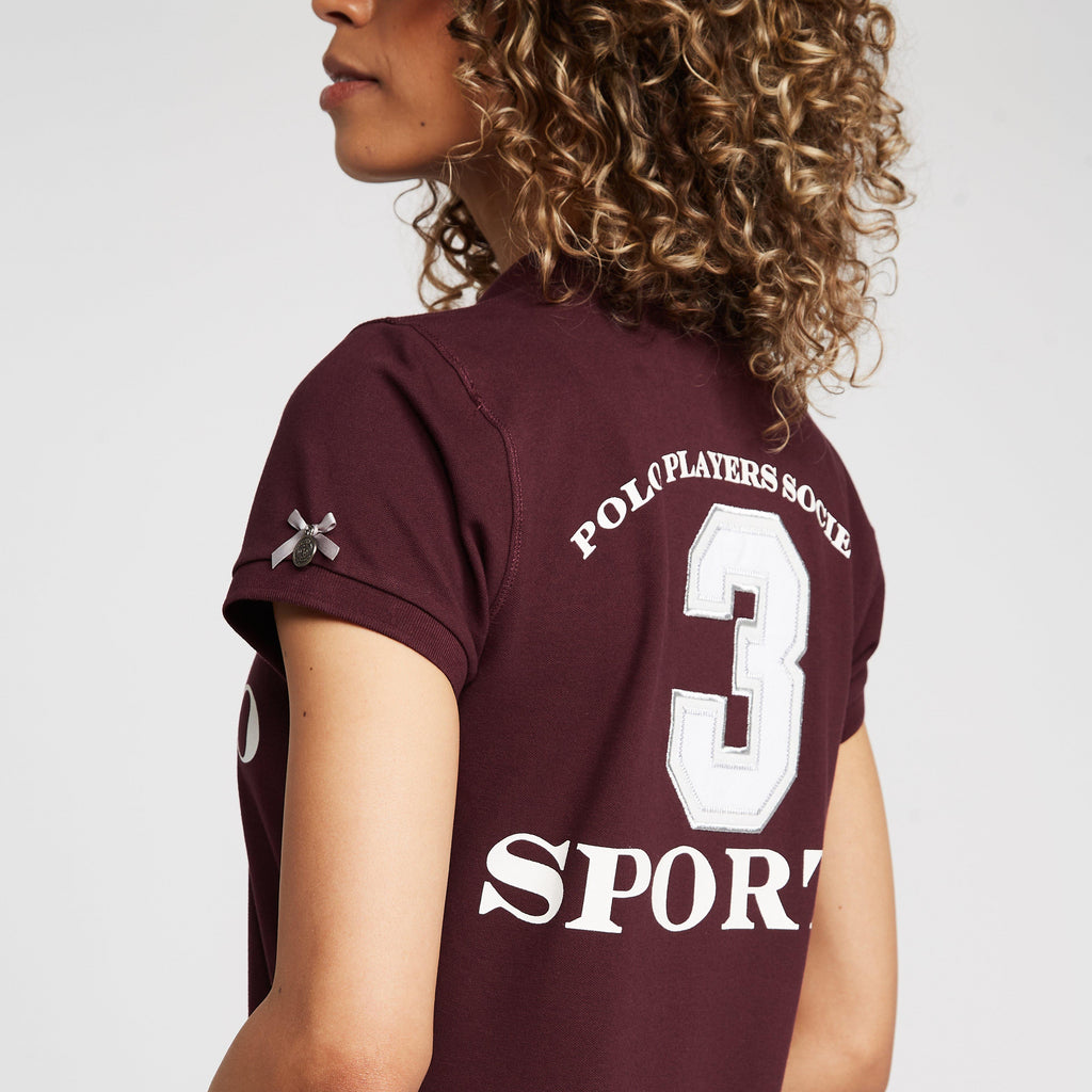 Womens Favouritas EQ Polo Shirt Deep Berry Red