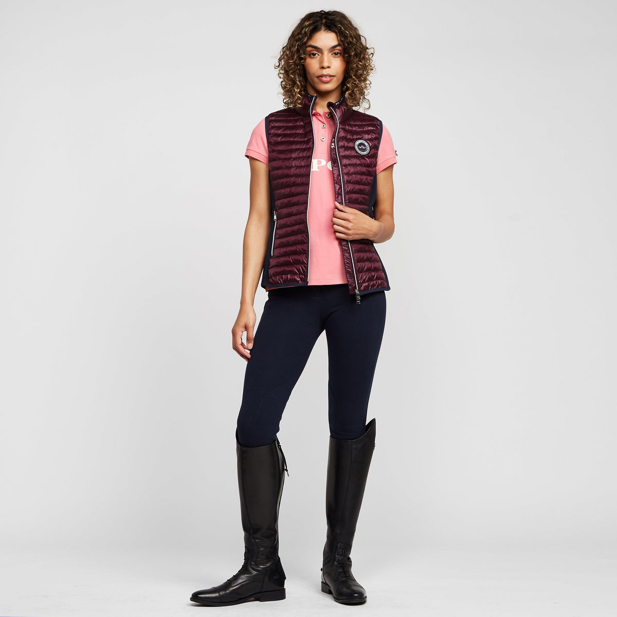 Womens Laurine Gilet Dark Berry