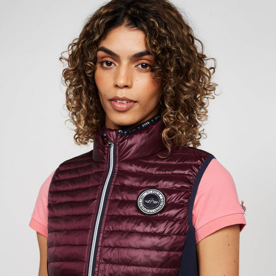 Womens Laurine Gilet Dark Berry