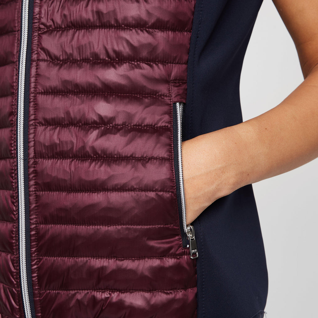 Womens Laurine Gilet Dark Berry