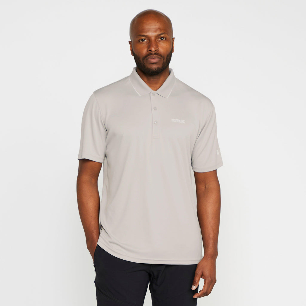Mens Maverick V Active Polo Shirt Silver Grey