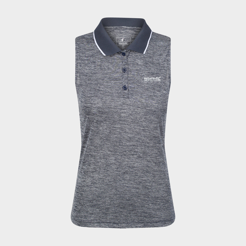 Womens Tima II Sleeveless Polo Shirt Navy