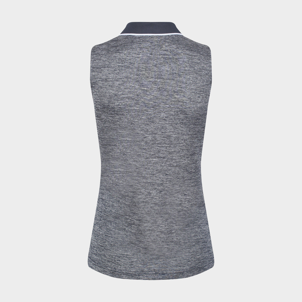 Womens Tima II Sleeveless Polo Shirt Navy