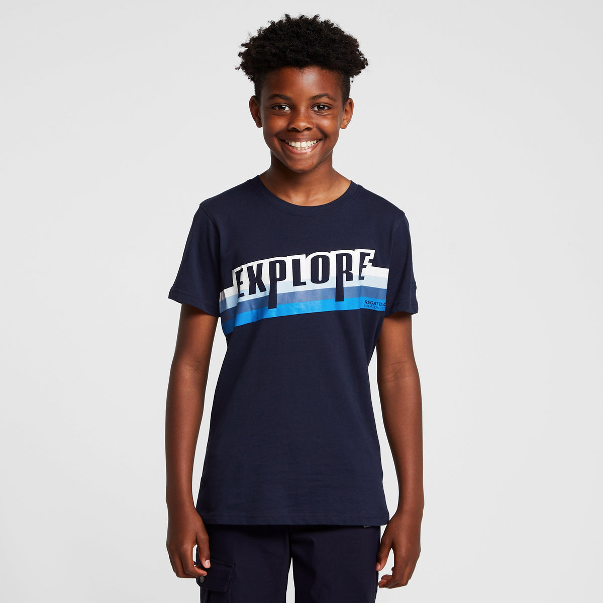 Childs Bosley V T-Shirt Navy Explore