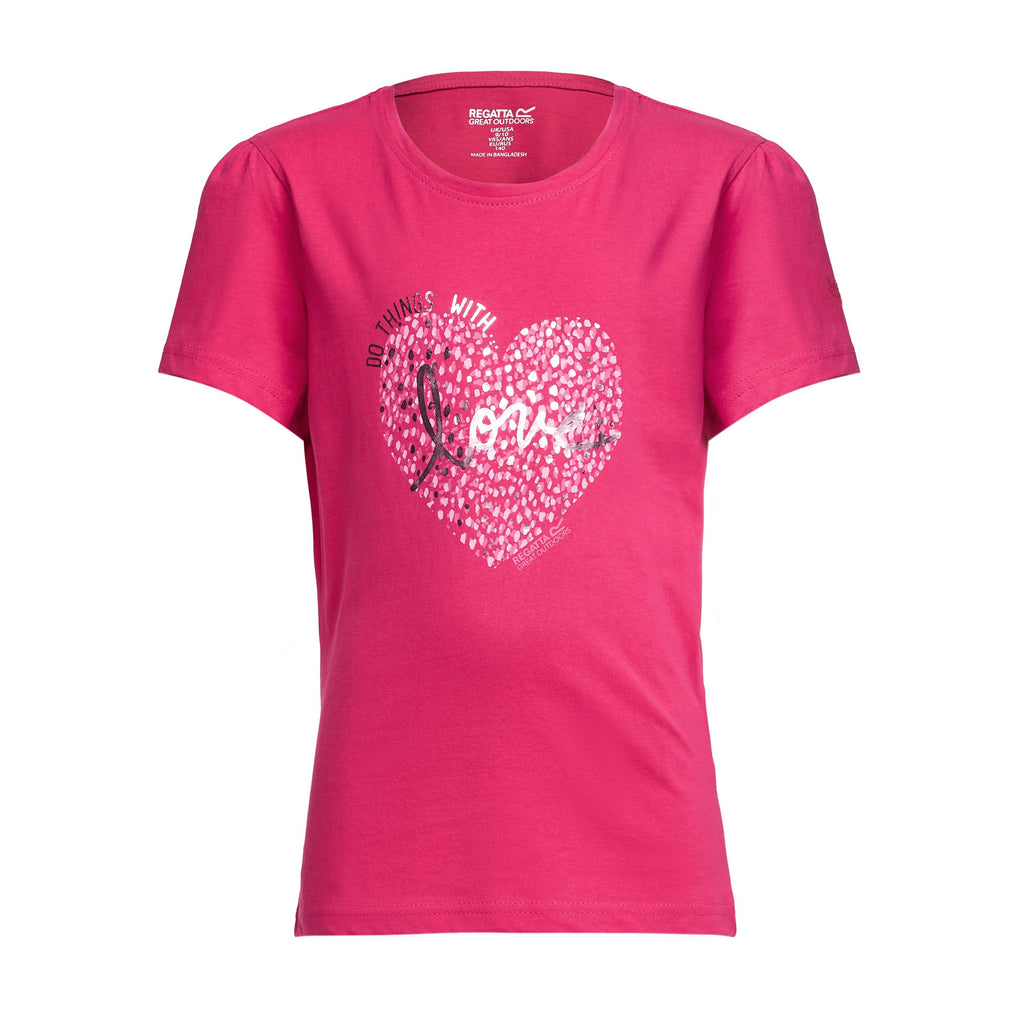 Childs Bosley V T-Shirt Pink Fusion