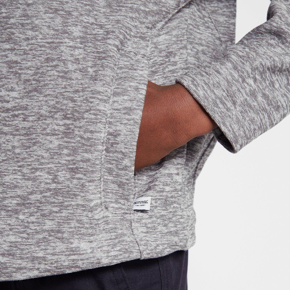 Kids Kacie Hooded Fleece Cyberspace Marl