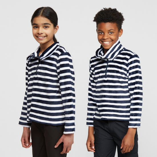 Kids Kamailie Half Zip Fleece Navy Stripe