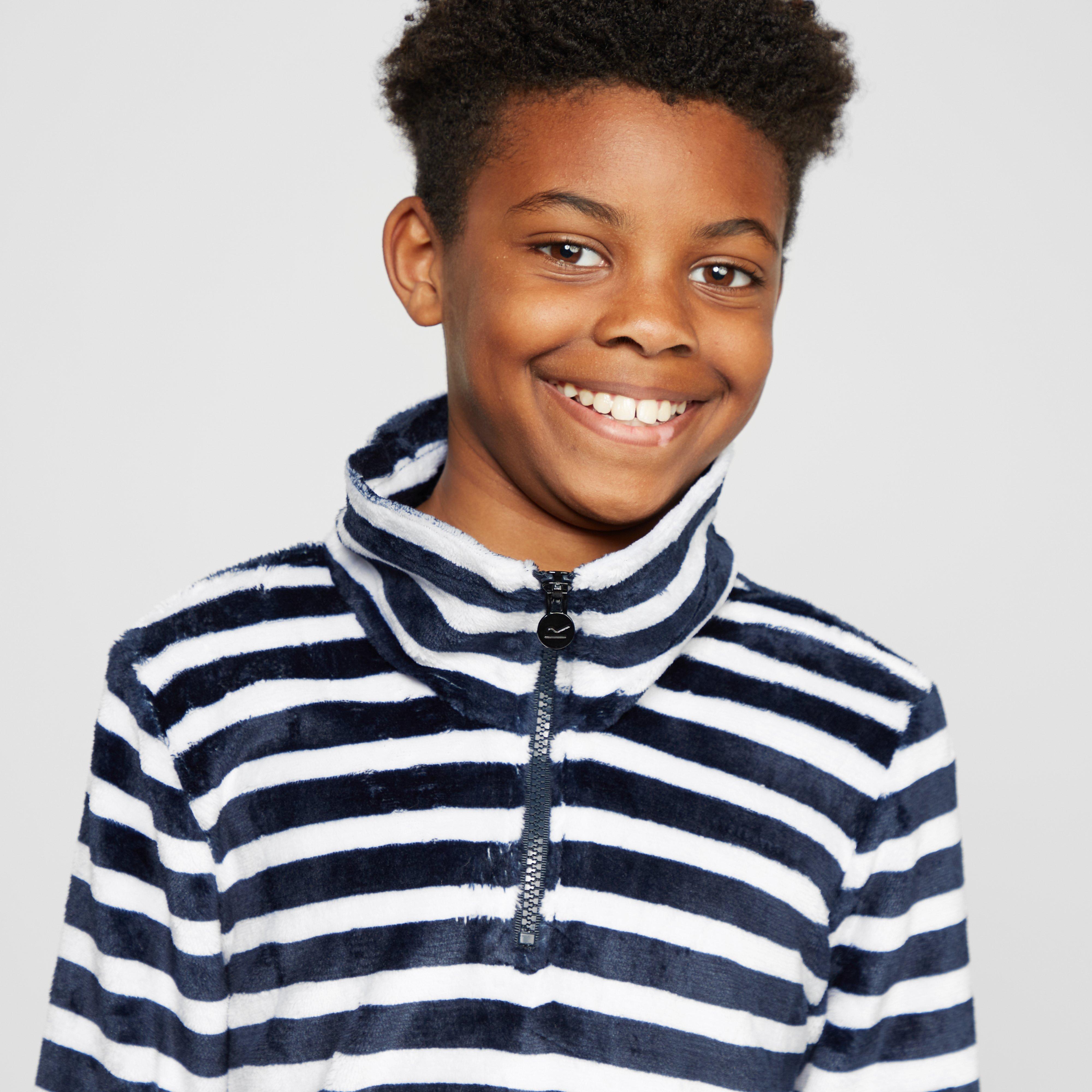 Kids Kamailie Half Zip Fleece Navy Stripe