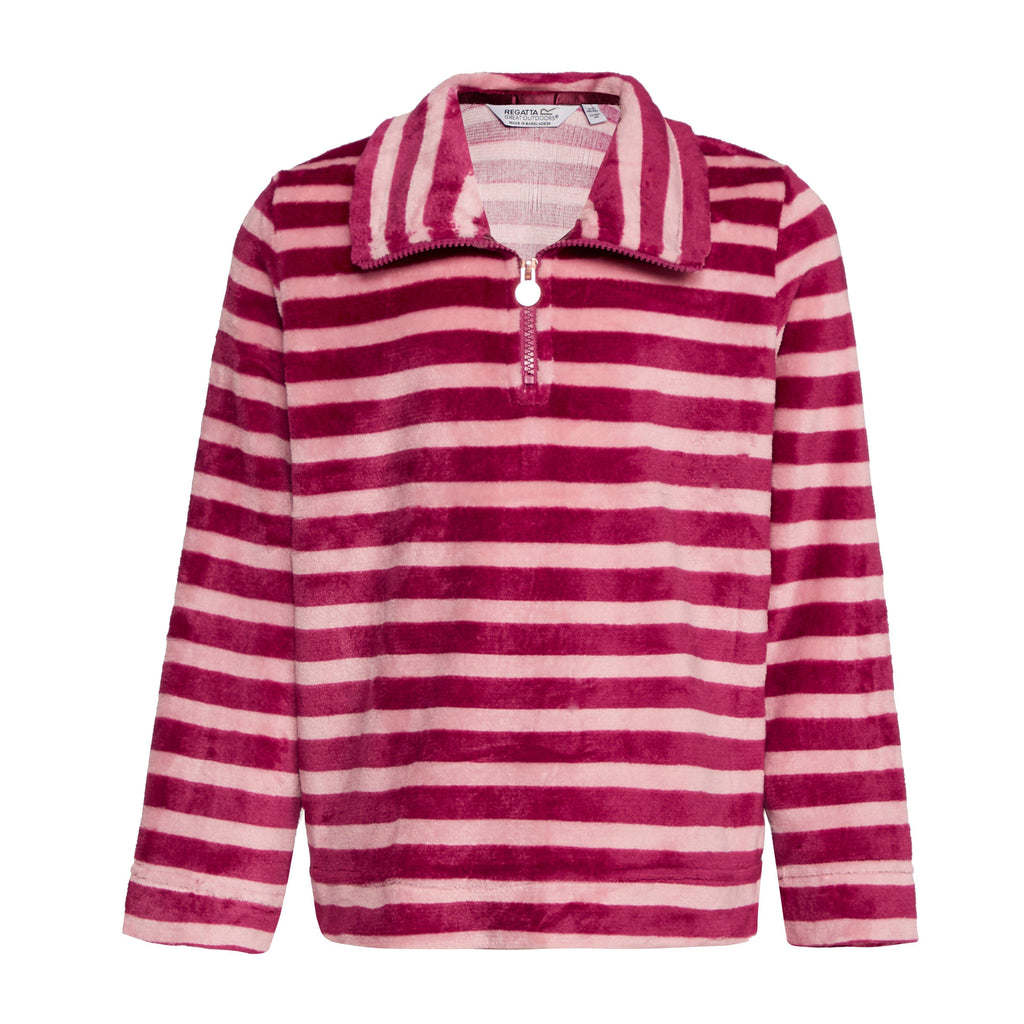 Kids Kamailie Half Zip Fleece Raspberry Radiance Stripe