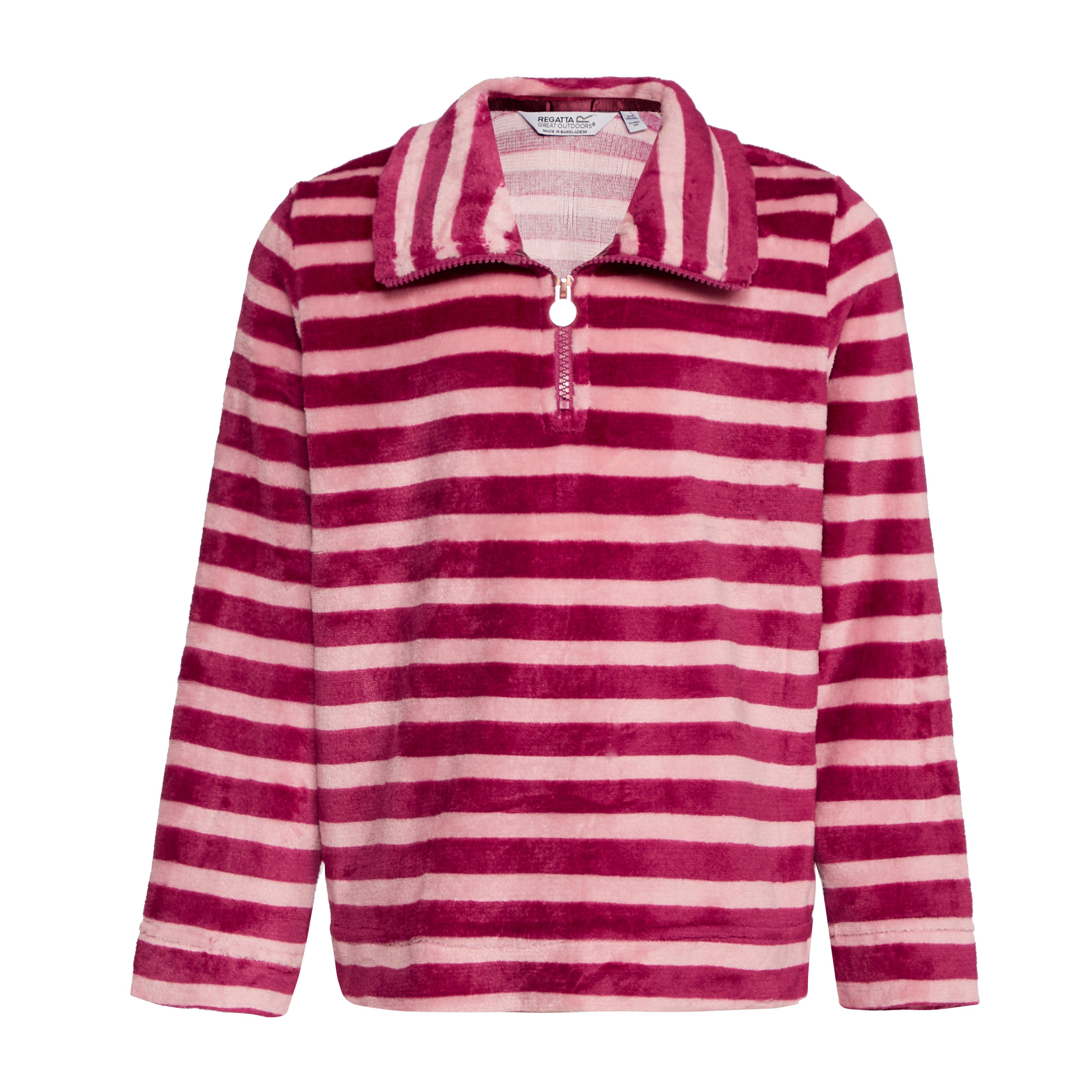 Kids Kamailie Half Zip Fleece Raspberry Radiance Stripe