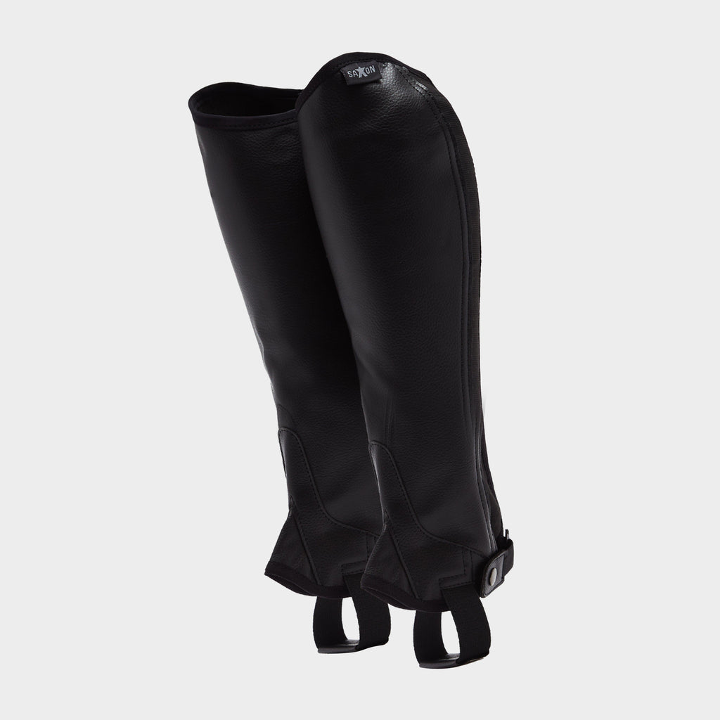 Adults Equileather Half Chaps Black