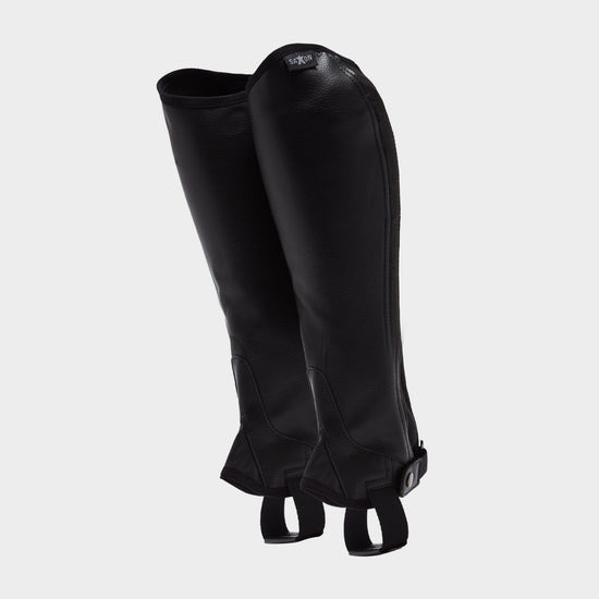 Adults Equileather Half Chaps Black