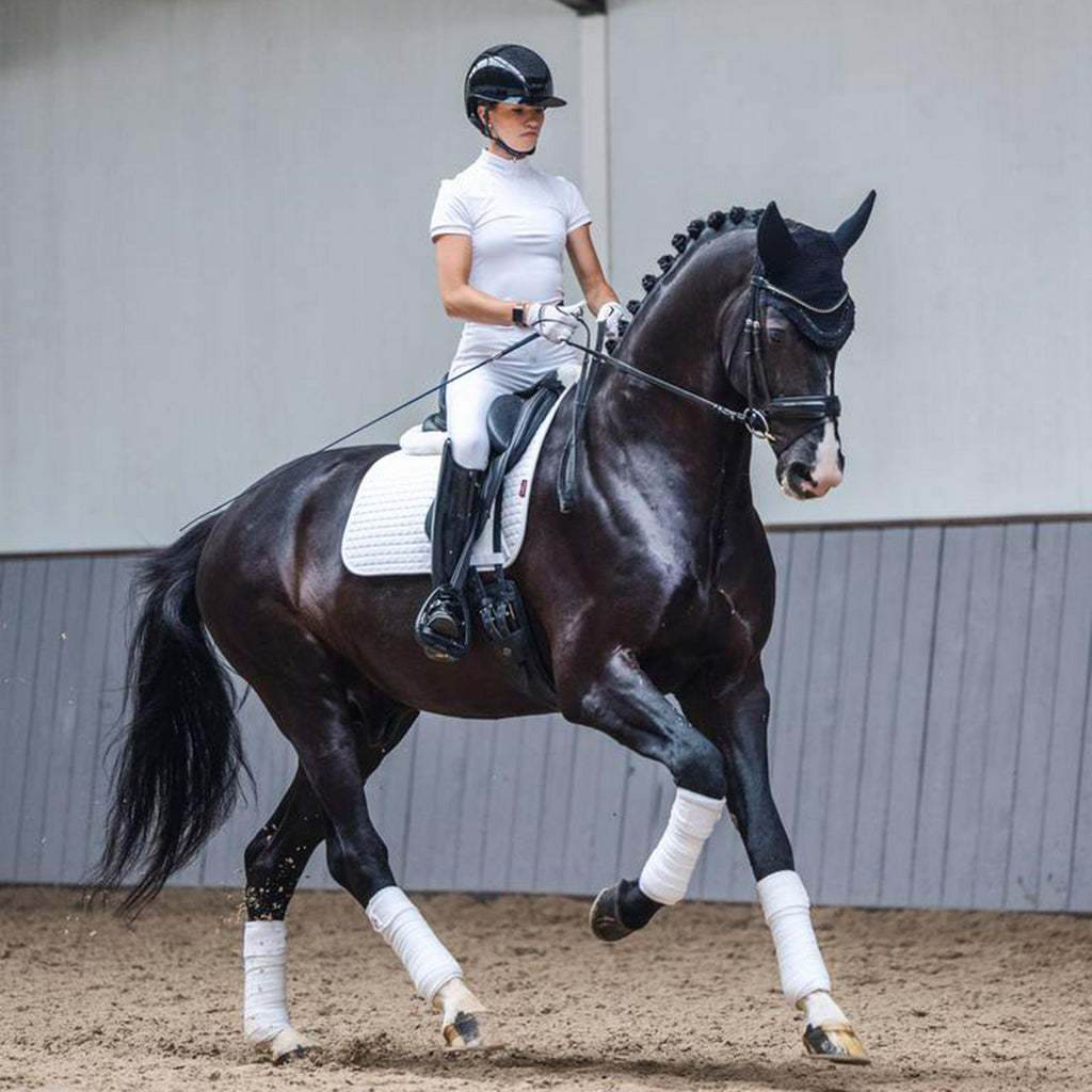 Cotton Dressage Saddle Pad White