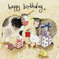 Square Birthday Card Farmyard Presents