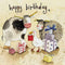 Square Birthday Card Farmyard Presents
