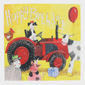 Square Birthday Card Tractor Party
