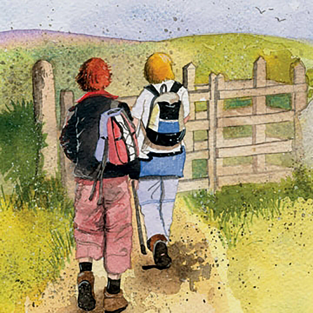 Square Blank Card Summer Walk