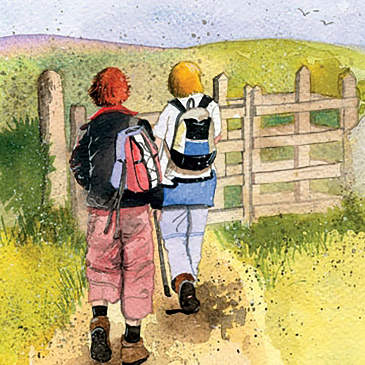 Square Blank Card Summer Walk