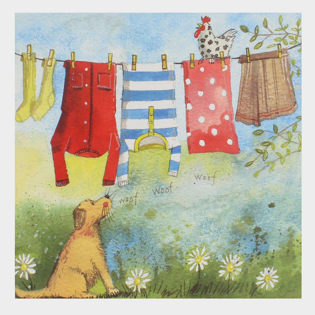Square Blank Card Washing Line