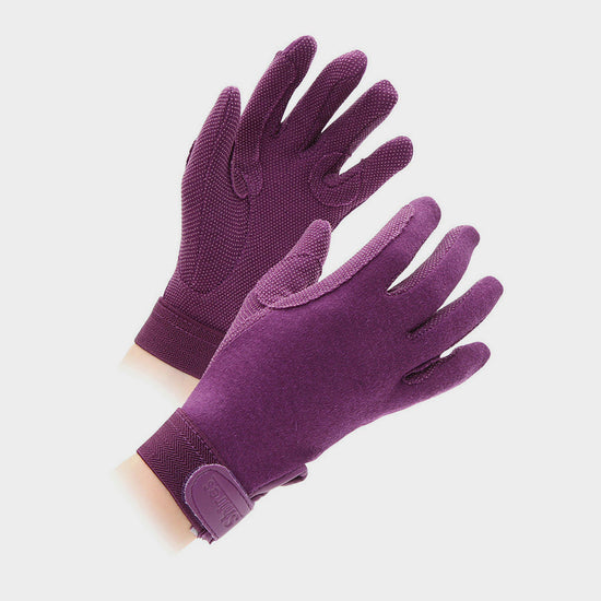 Adults Newbury Riding Gloves Purple