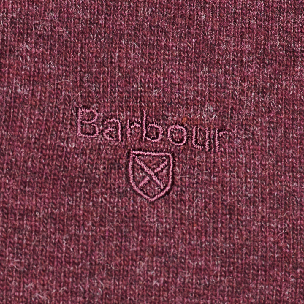 Mens Essential Lambswool V Neck Sweater Merlot