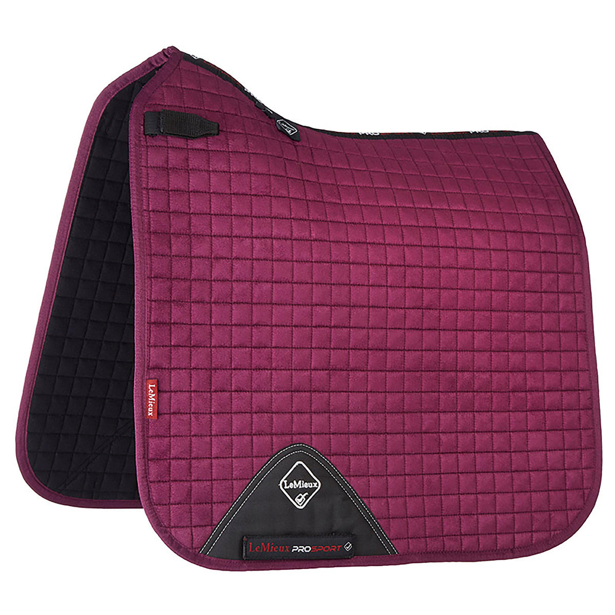 ProSport Suede Dressage Square Saddle Pad Plum