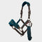 Vogue Fleece Headcollar & Leadrope Peacock Green/Grey