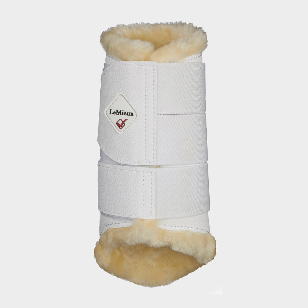 Fleece Lined Brushing Boots White
