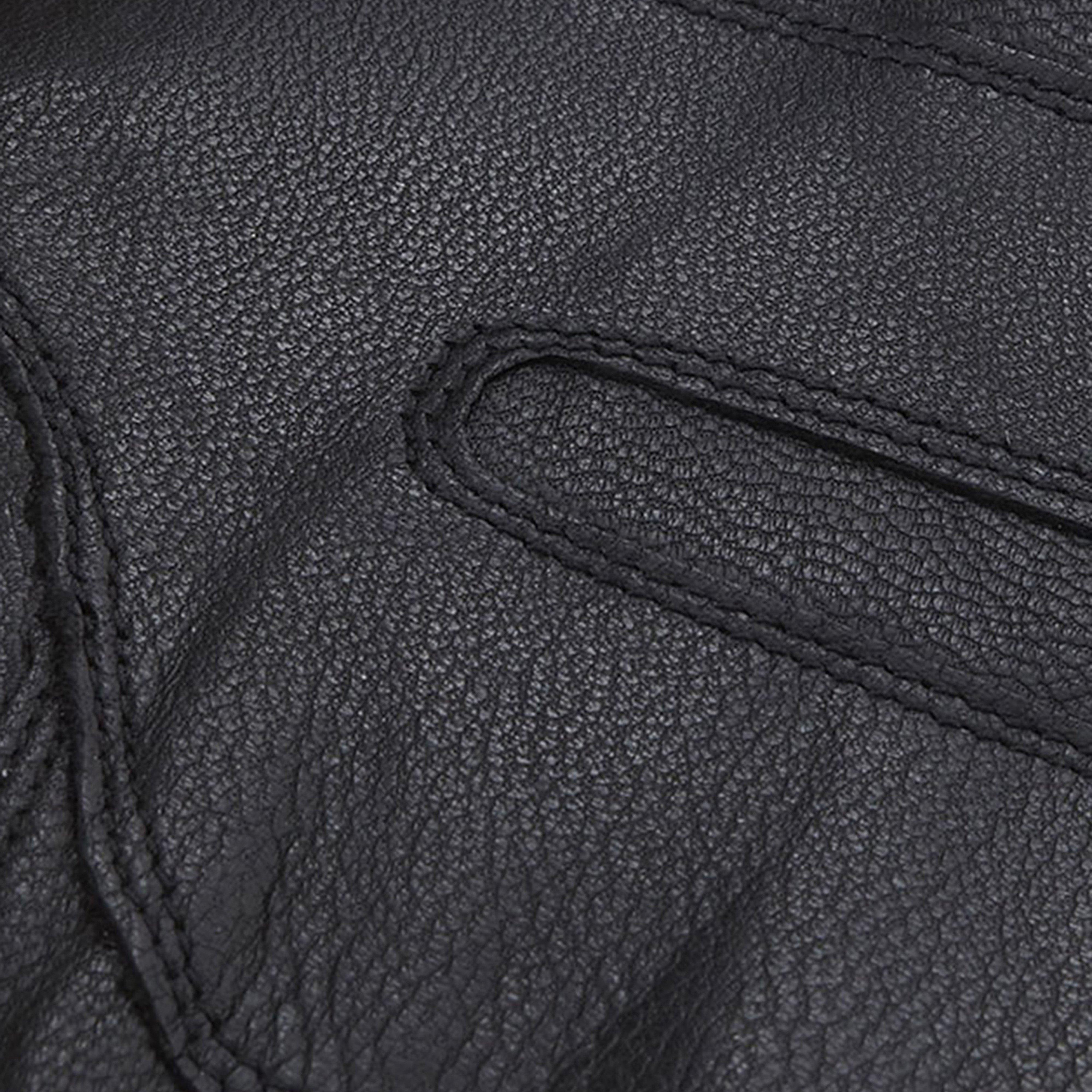 Adults Insulated Burnished Leather Gloves Black