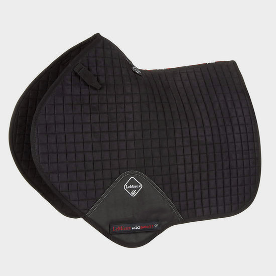ProSport Suede Close Contact Square Saddle Pad Black
