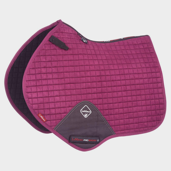 ProSport Suede Close Contact Square Saddle Pad Plum
