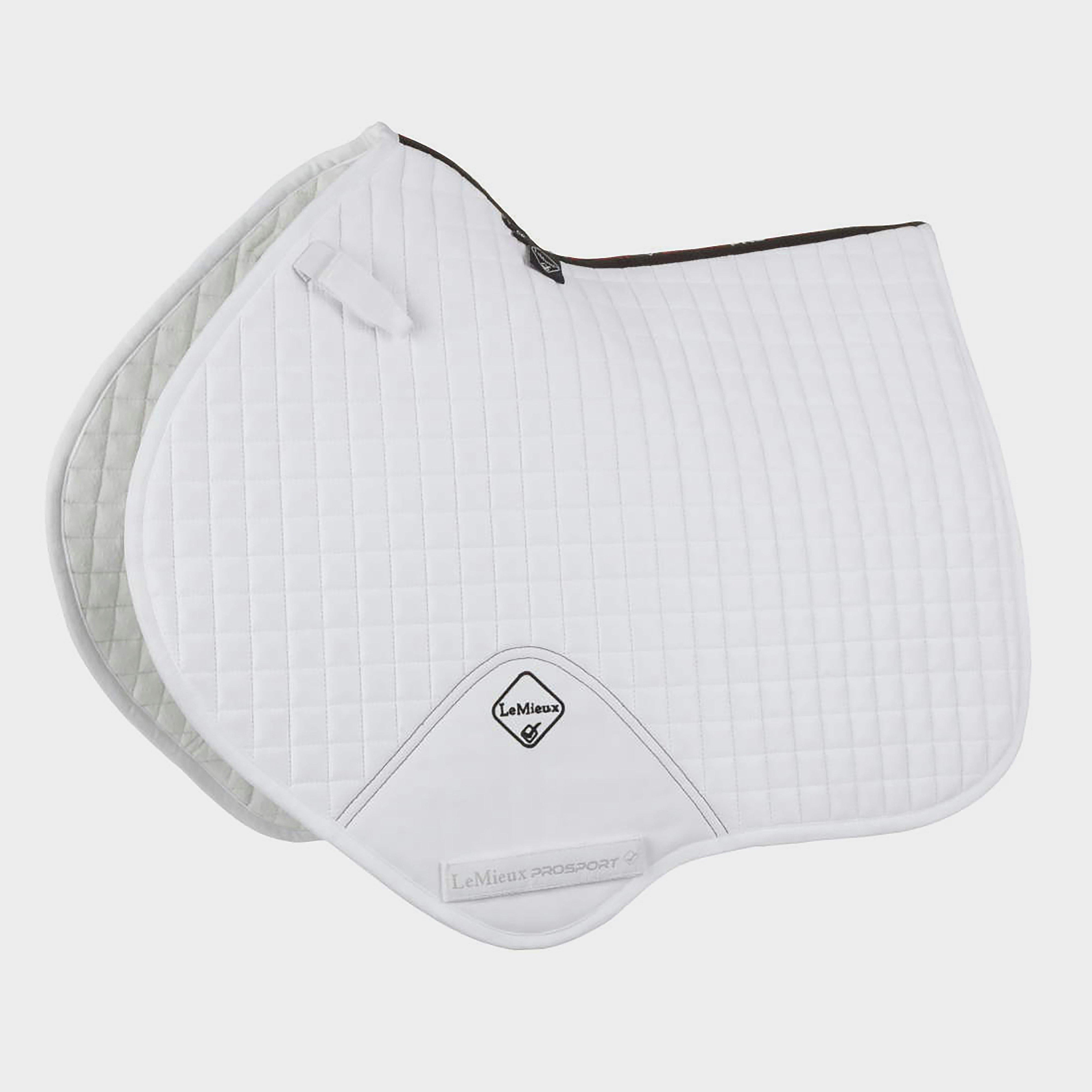 ProSport Suede Close Contact Square Saddle Pad White