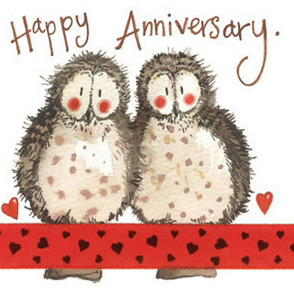 Little Sparkle Card Anniversary Owls
