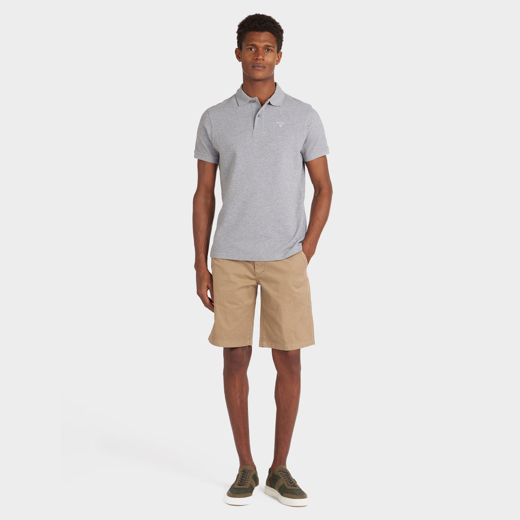 Mens Sports Polo Grey Marl