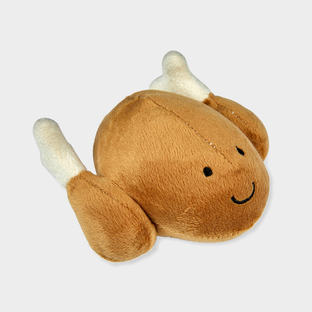 Foodie Faces Plush Roast Chicken Dog Toy