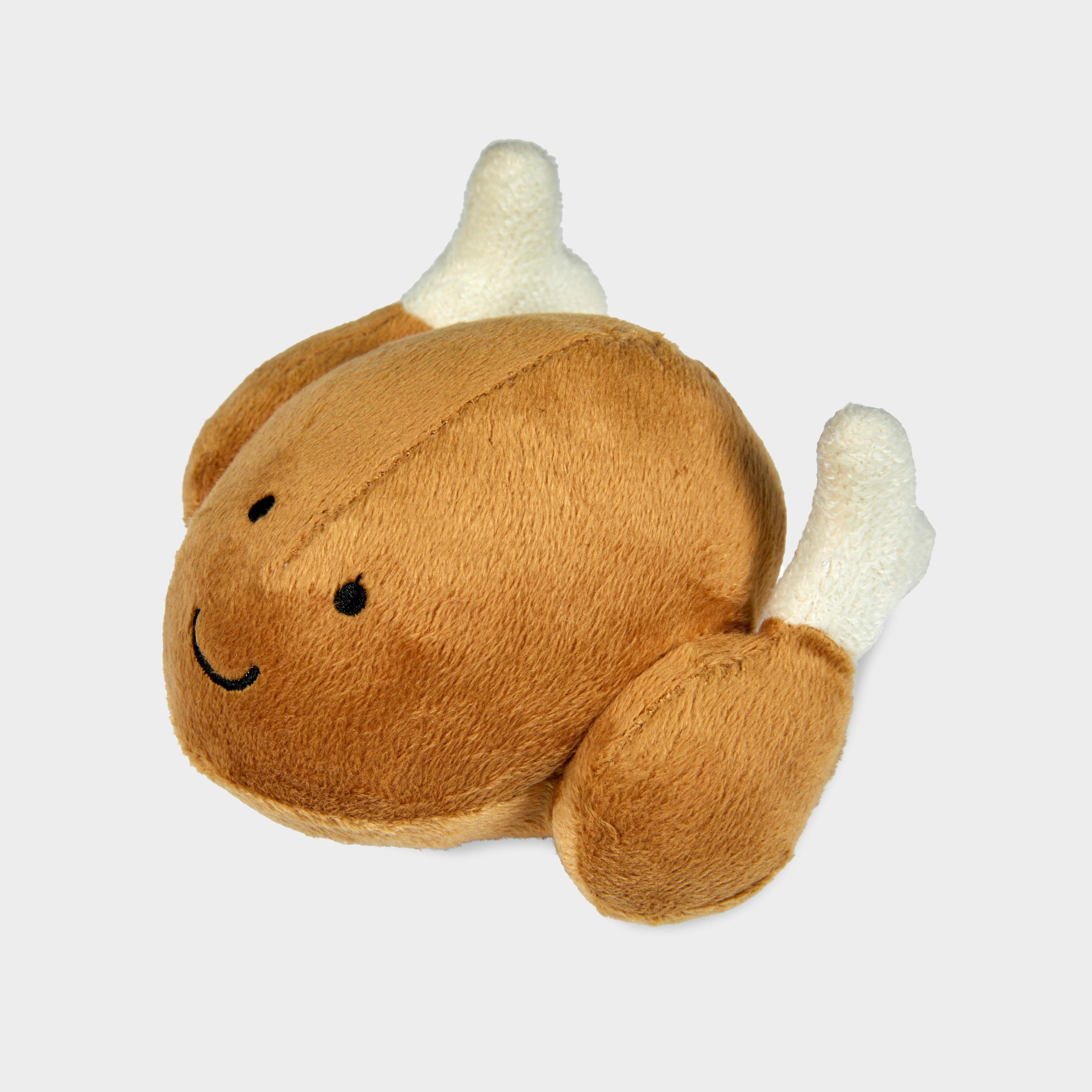 Foodie Faces Plush Roast Chicken Dog Toy