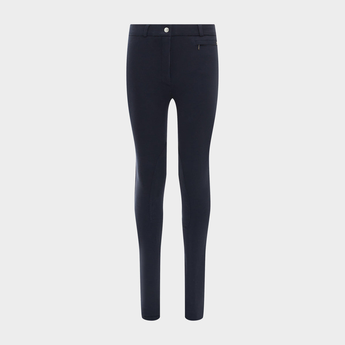 Womens Supa-Fit Zip Up Knee Patch Jodhpurs Navy