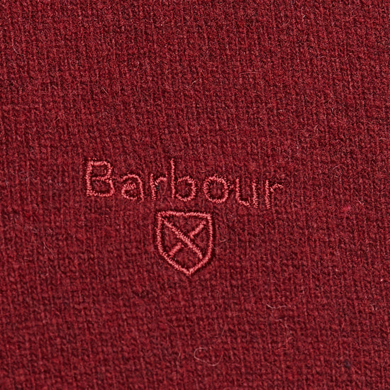 Mens Essential Lambswool Crew Neck Sweatshirt Ruby