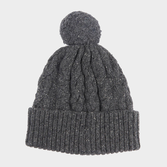 Seaton Pom Beanie Grey