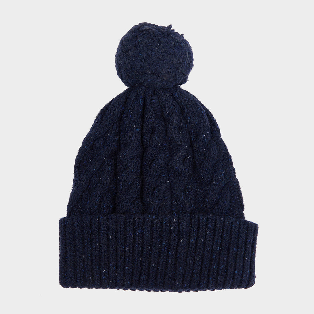 Seaton Pom Beanie Navy