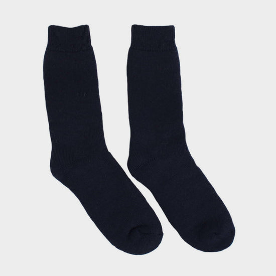Mens Wellington Calf Socks Navy