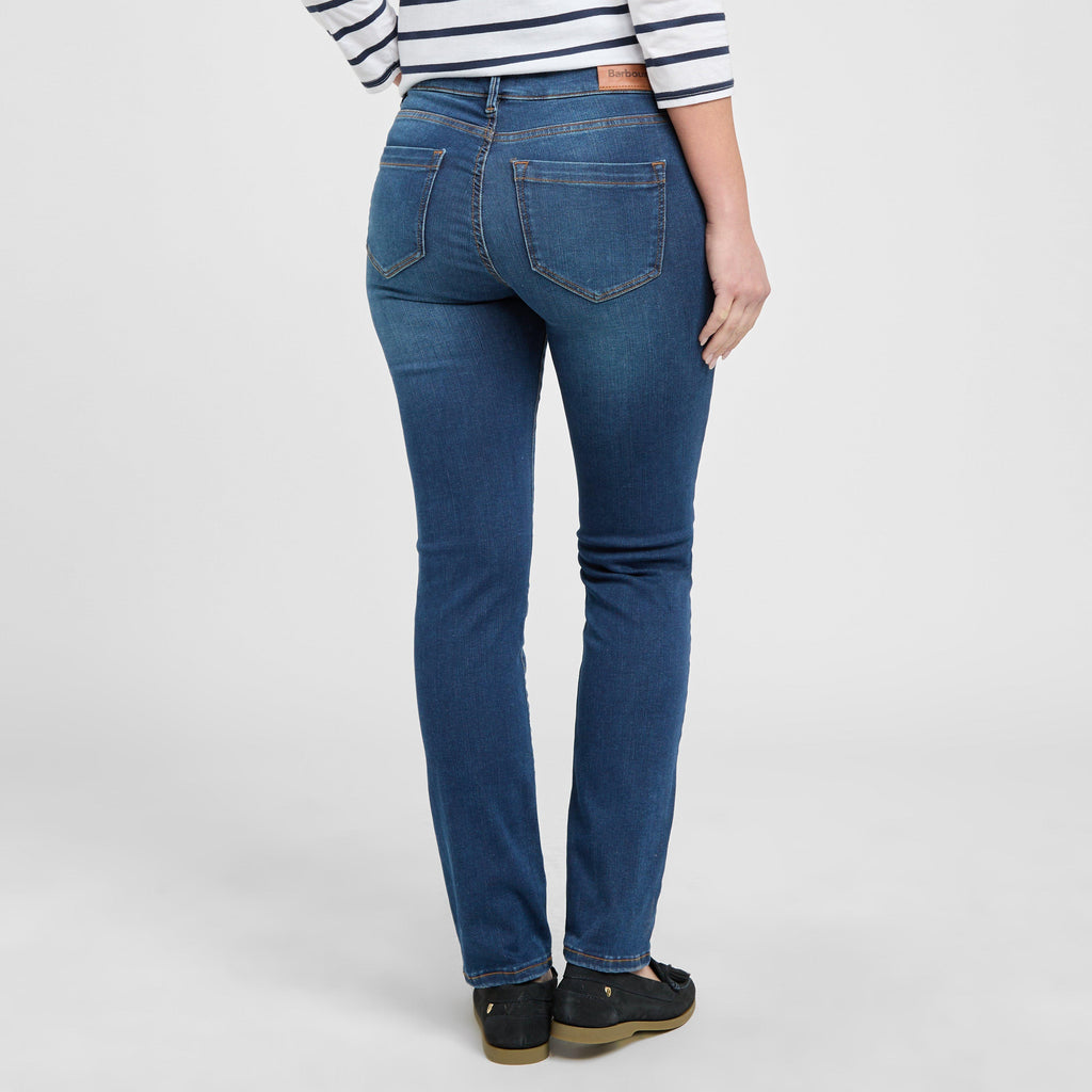 Womens Essential Slim Jeans Worn Blue