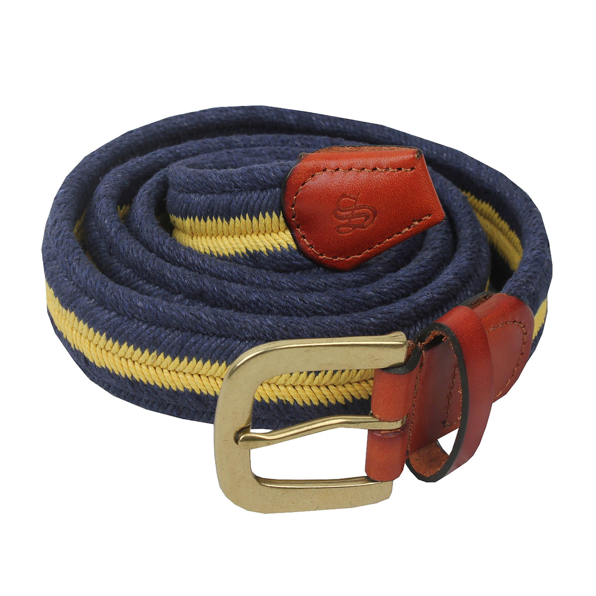 Womens Aurora Belt Navy/Yellow